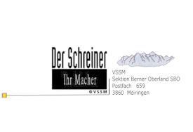 Direktlink zu VSSM - Sektion Berner Oberland
